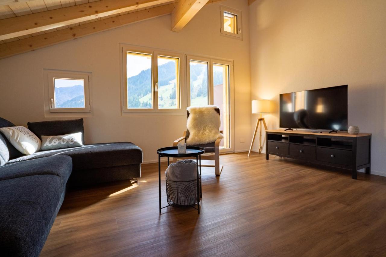 Chuenislodge2- Zwei Balkone, Gemuetlicher Kamin, Top Aussicht Adelboden Kültér fotó