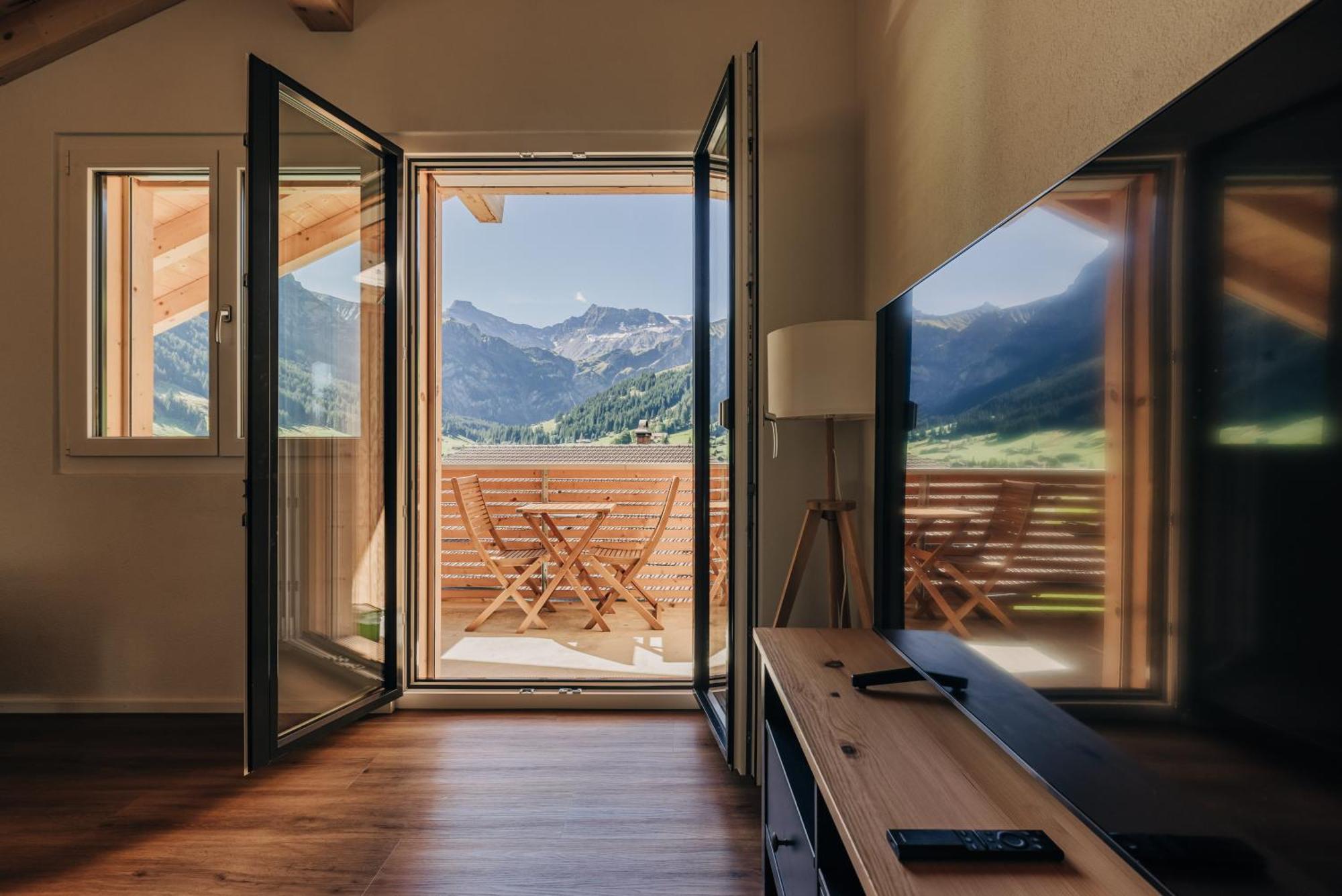 Chuenislodge2- Zwei Balkone, Gemuetlicher Kamin, Top Aussicht Adelboden Kültér fotó